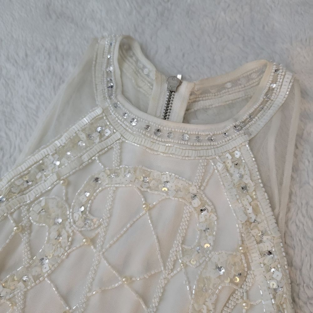 NWT French Connection pearl embellished cage dress - Picture 3 of 13